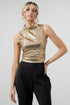 Primadonna Liquid Gold Tie Back Cropped Tank